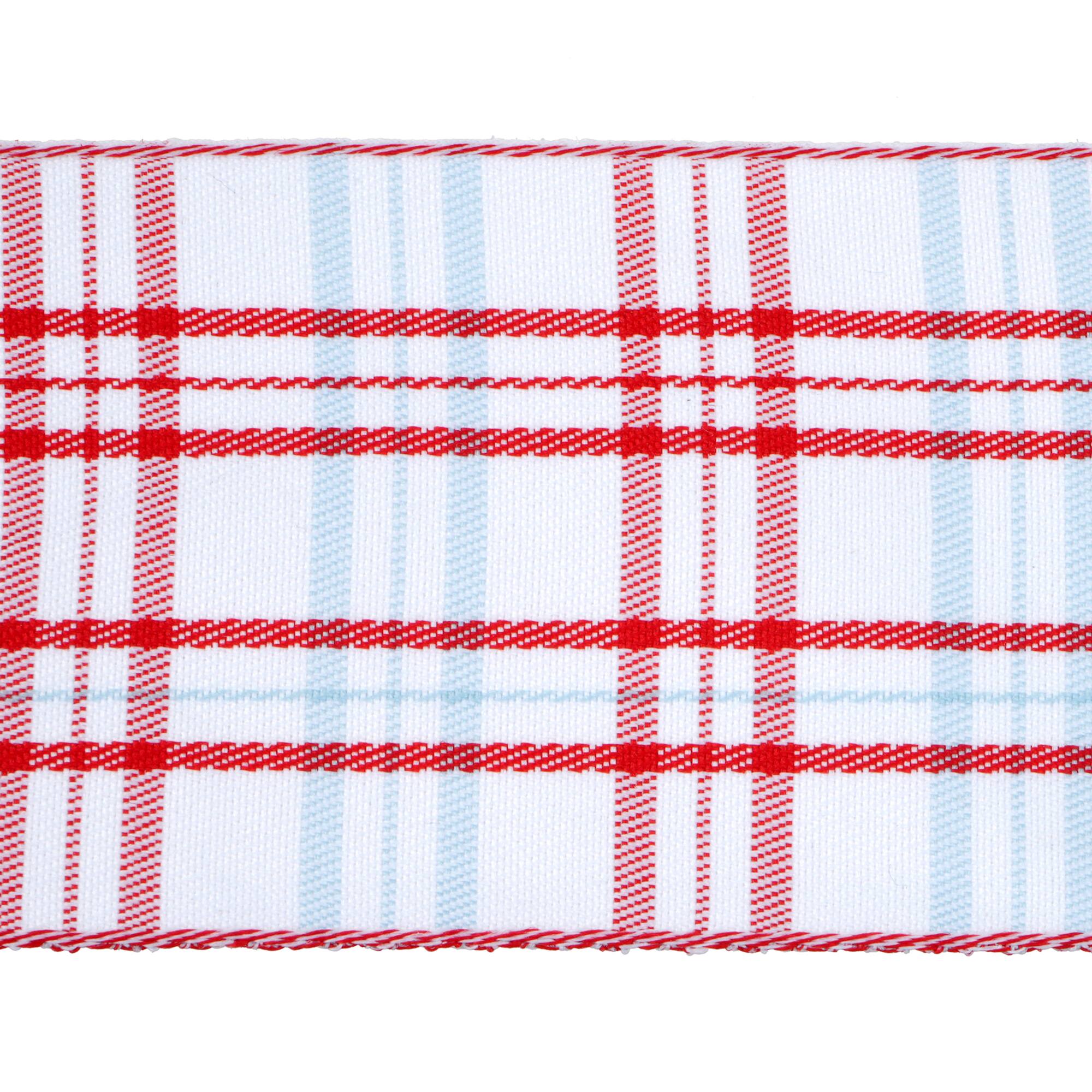2.5" x 5yd. Red, White & Blue Plaid Wired Ribbon by Celebrate It®